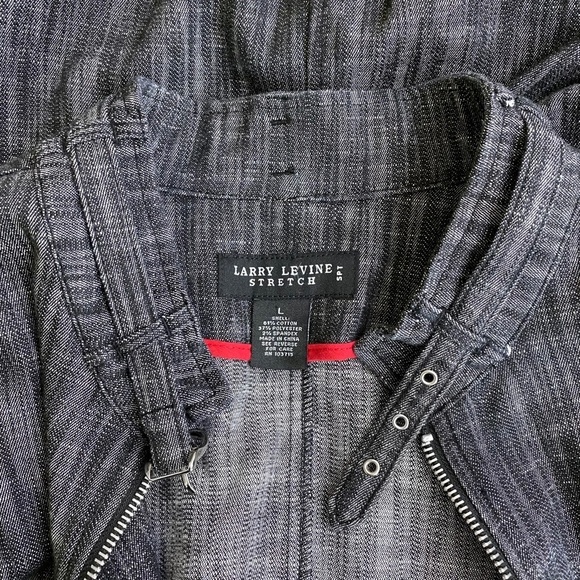 Larry Levine Vintage Style denim bomber jacket Coat 80s - Picture 6 of 8